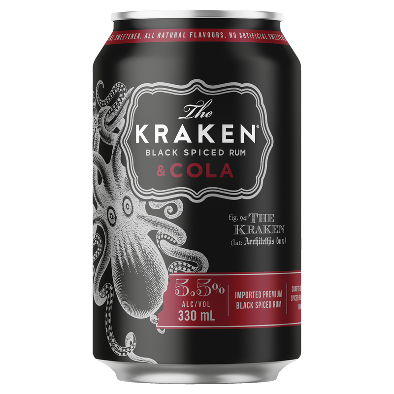 KRAKEN RUM & COLA CANS