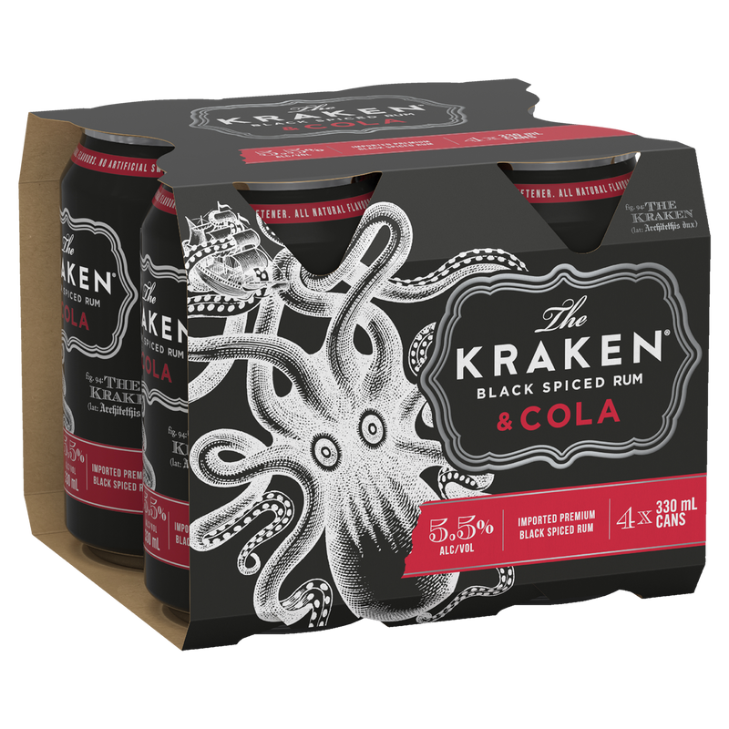 KRAKEN RUM & COLA CANS