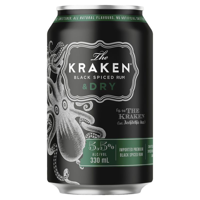KRAKEN RUM & DRY CANS
