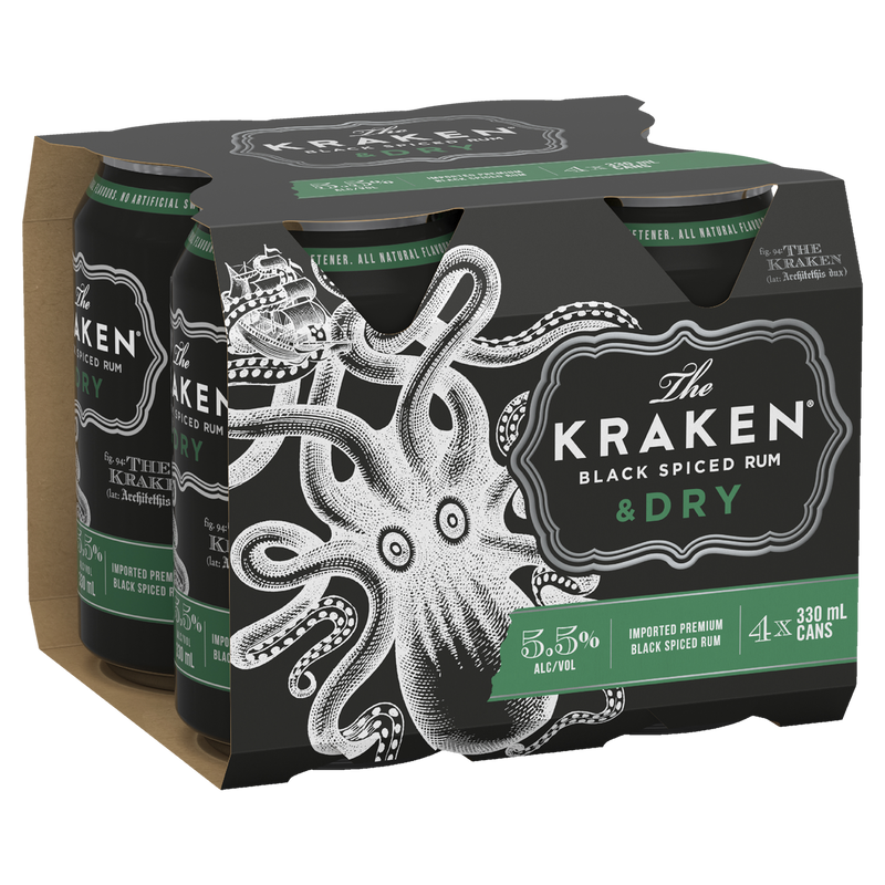 KRAKEN RUM & DRY CANS