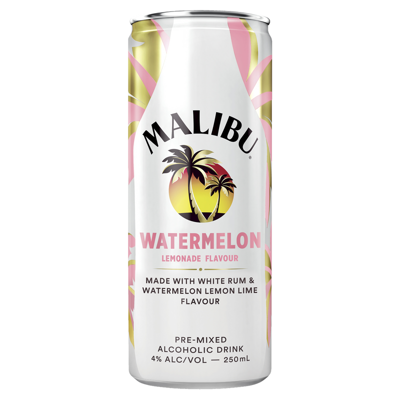 MALIBU WATERMELON LEMON 250ML CANS