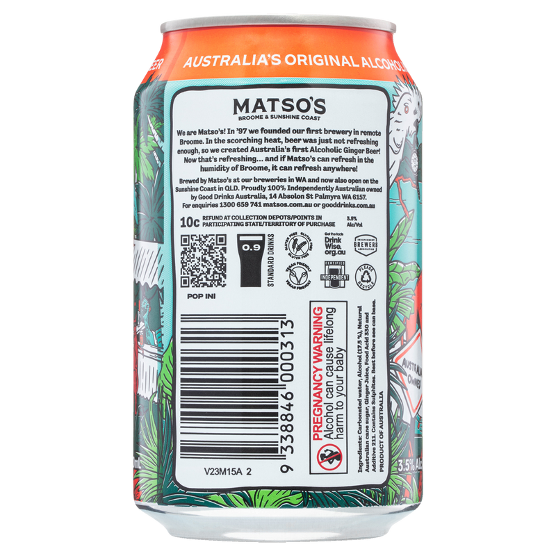 MATSOS GINGER BEER CANS