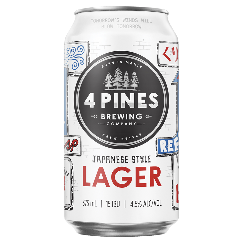 4 PINES JAPANESE LAGER CAN
