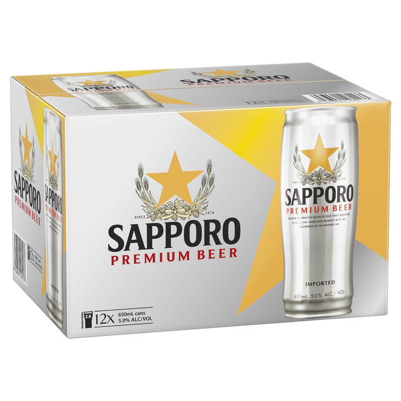 SAPPORO 650ML CANS