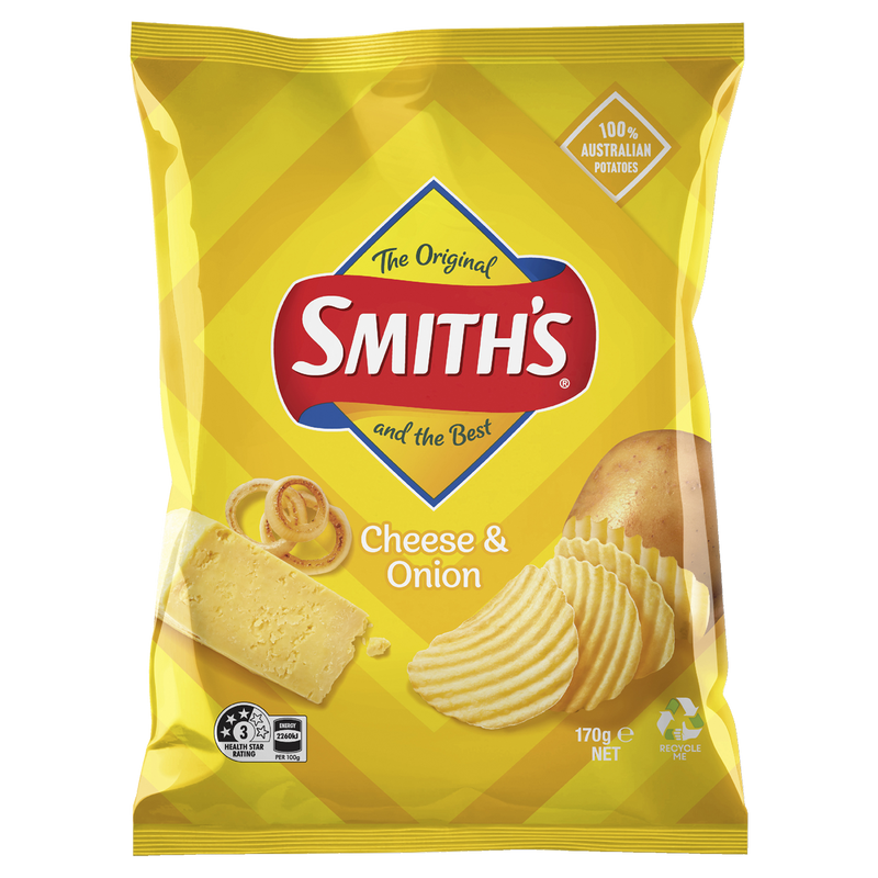 SMITHS CHIPS CHEESE&ONION 170G
