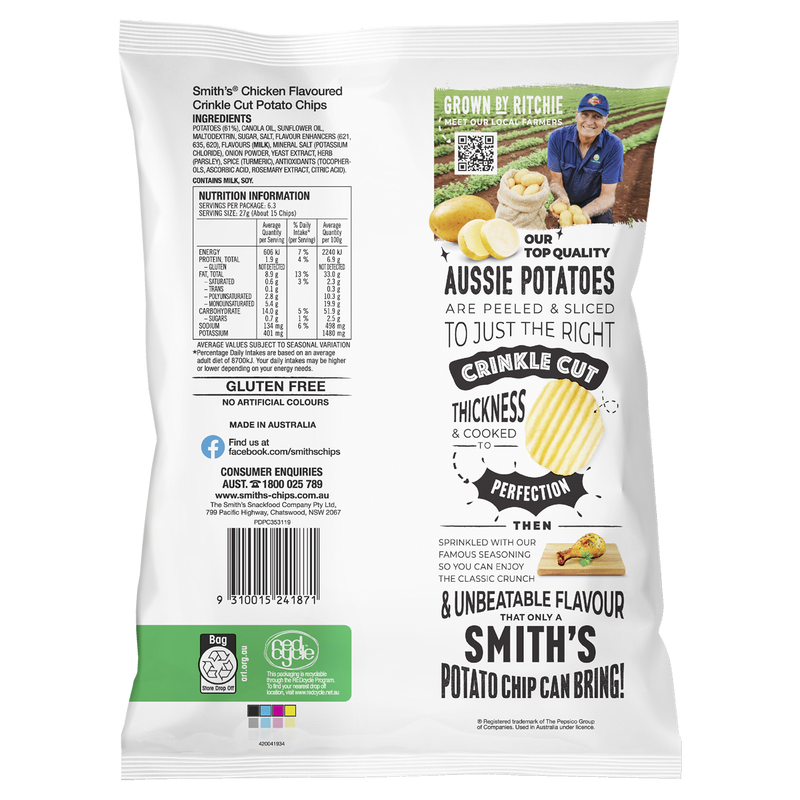 SMITHS CHIPS CHICKEN 170g