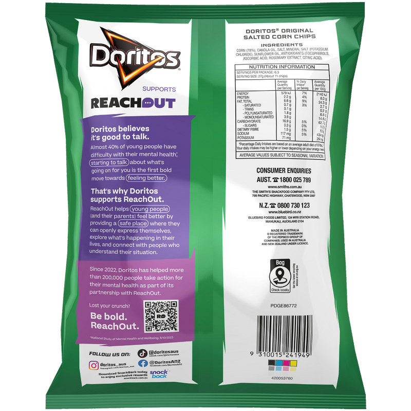 SMITHS DORITOS ORIGINAL 175g