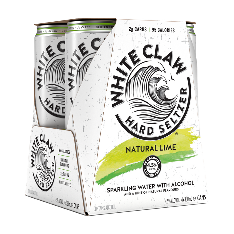 WHITE CLAW LIME SELTZER CANS