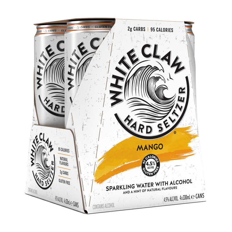 WHITE CLAW MANGO SELTZER CANS