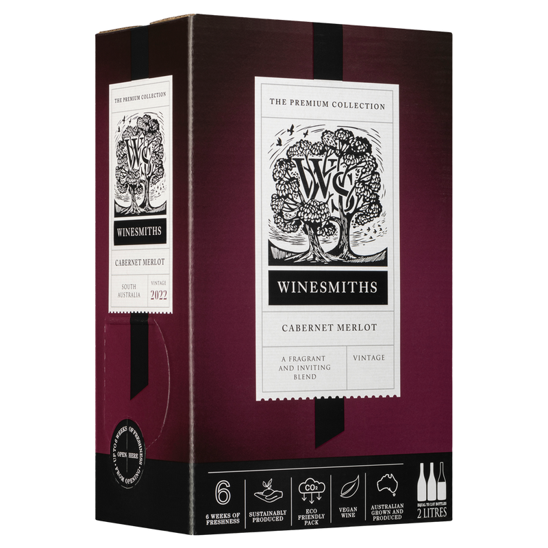 WINESMITHS PREMIUM CAB MERLOT 2L CASK