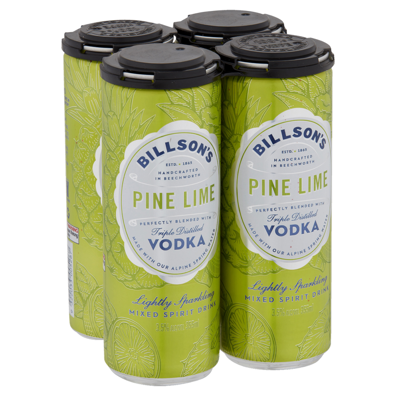 BILLSONS VODKA PINE LIME CANS