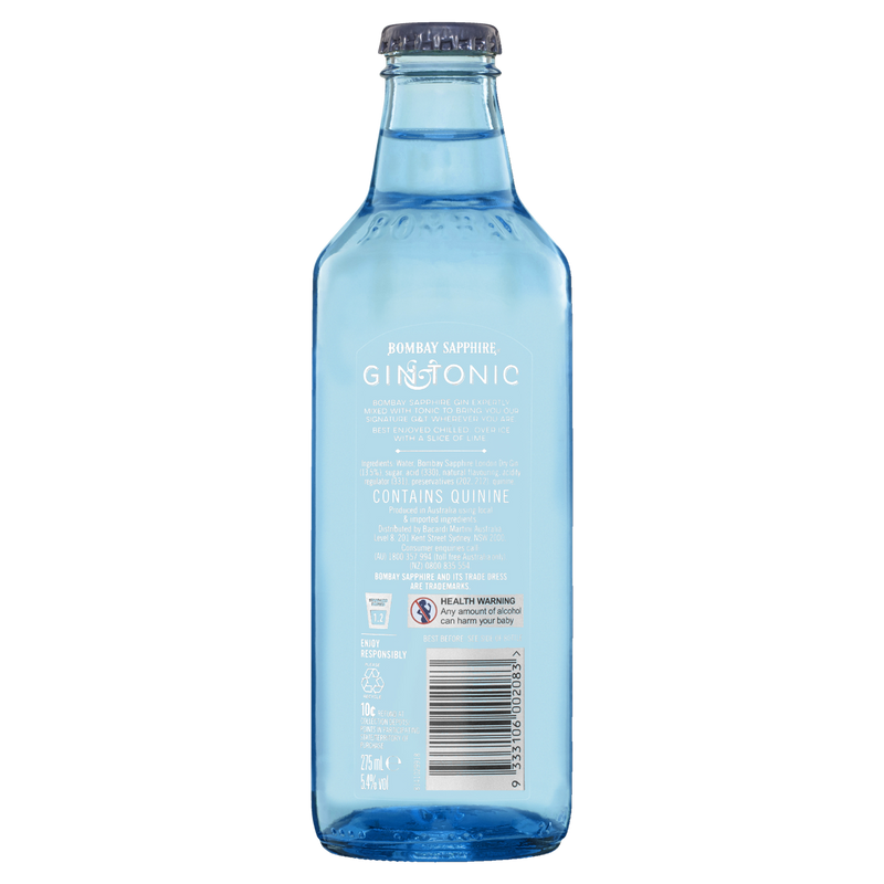 BOMBAY SAPPHIRE GIN & TONIC BOTTLES