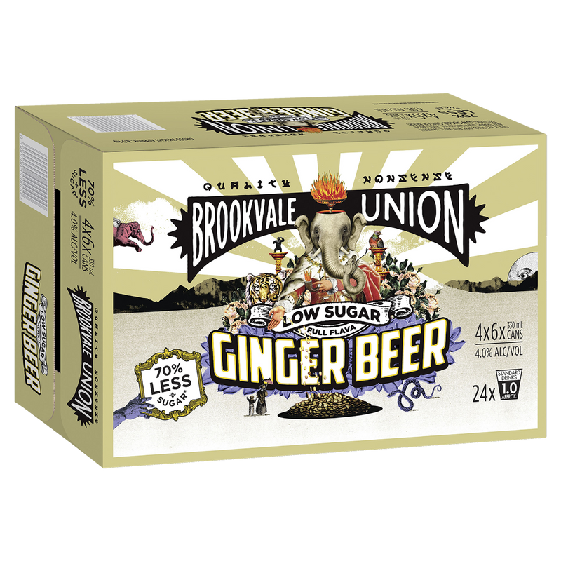 BROOKVALE UNION GINGER BEER LOW SUGAR CAN
