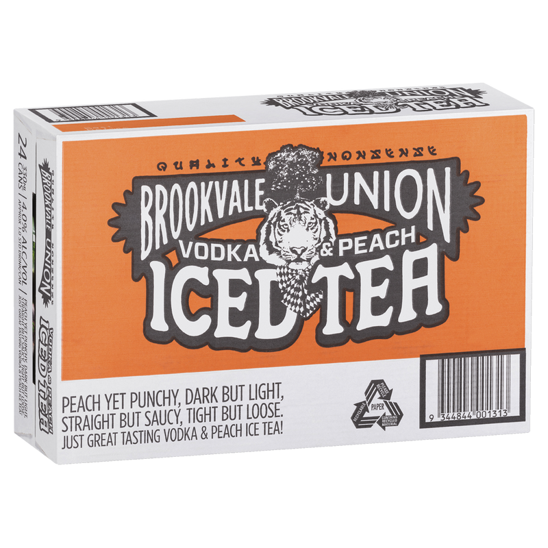 BROOKVALE UNION PEACH ICE TEA VODKA CANS