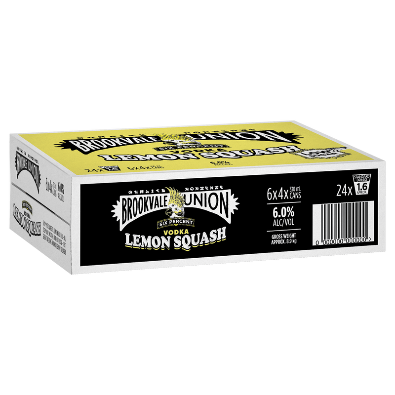 BROOKVALE UNION VODKA LEMON SQUASH 6% CANS