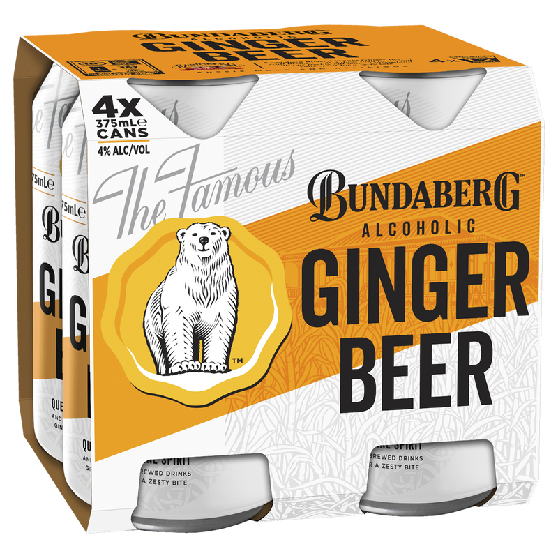 BUNDABERG ALCOHOLIC GINGER BEER CAN