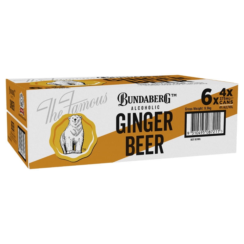 BUNDABERG ALCOHOLIC GINGER BEER CAN