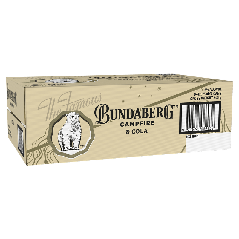 BUNDABERG CAMPFIRE RUM & COLA 6% CANS
