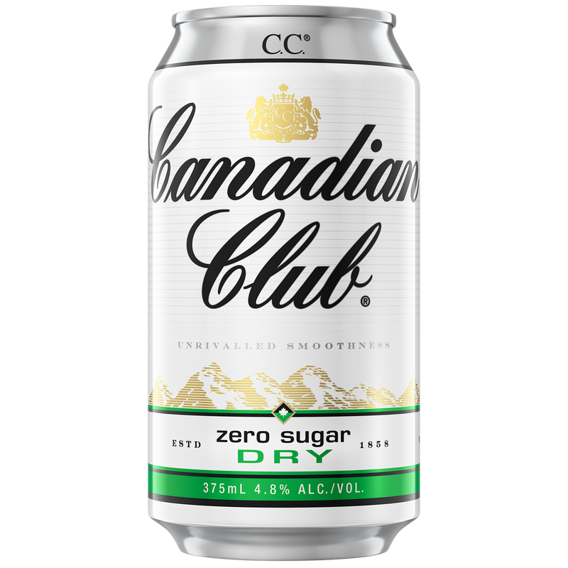 CANADIAN CLUB & DRY ZERO CANS