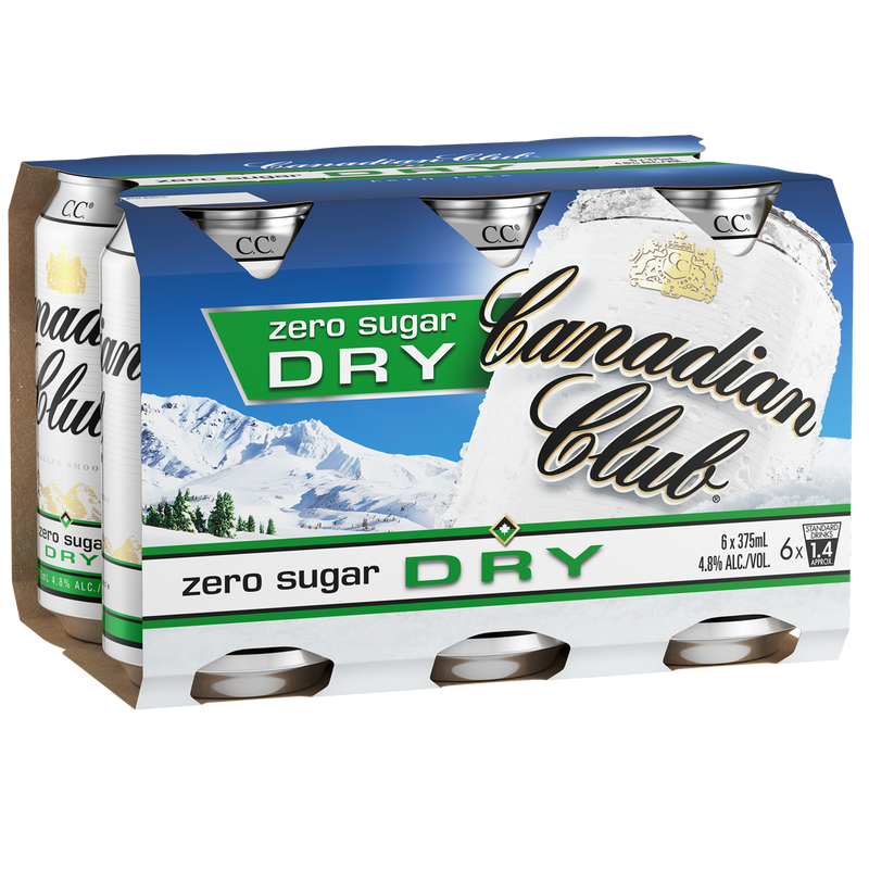 CANADIAN CLUB & DRY ZERO CANS