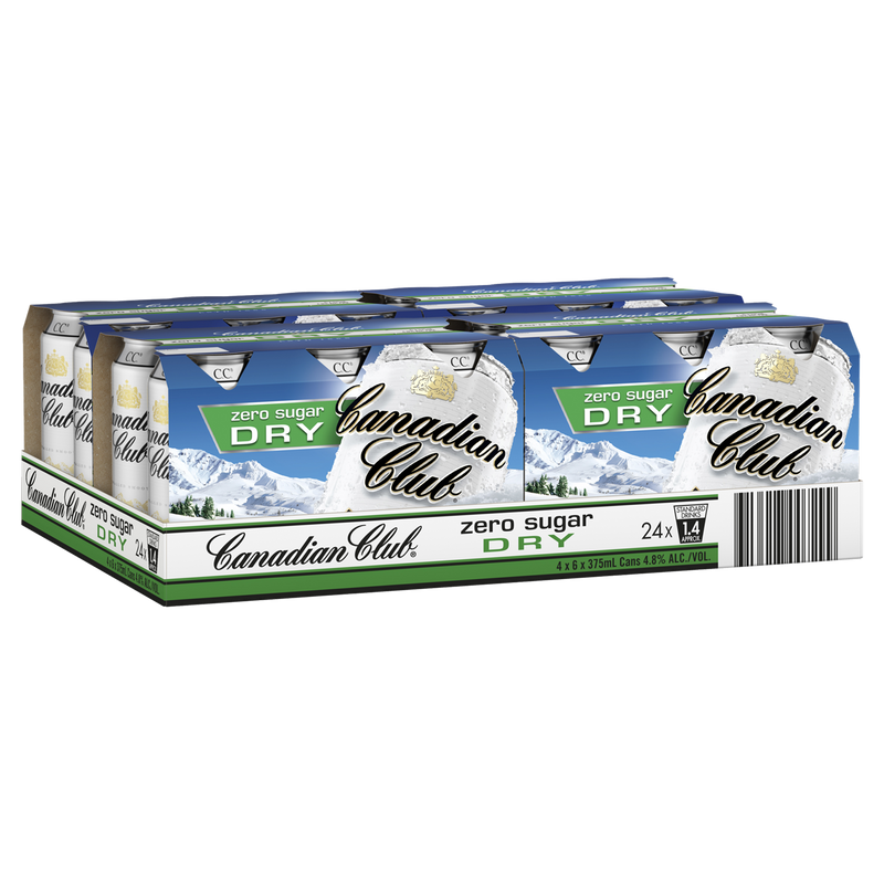 CANADIAN CLUB & DRY ZERO CANS