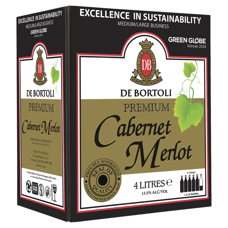 DE BORTOLI CAB MERLOT 4LTR CASK