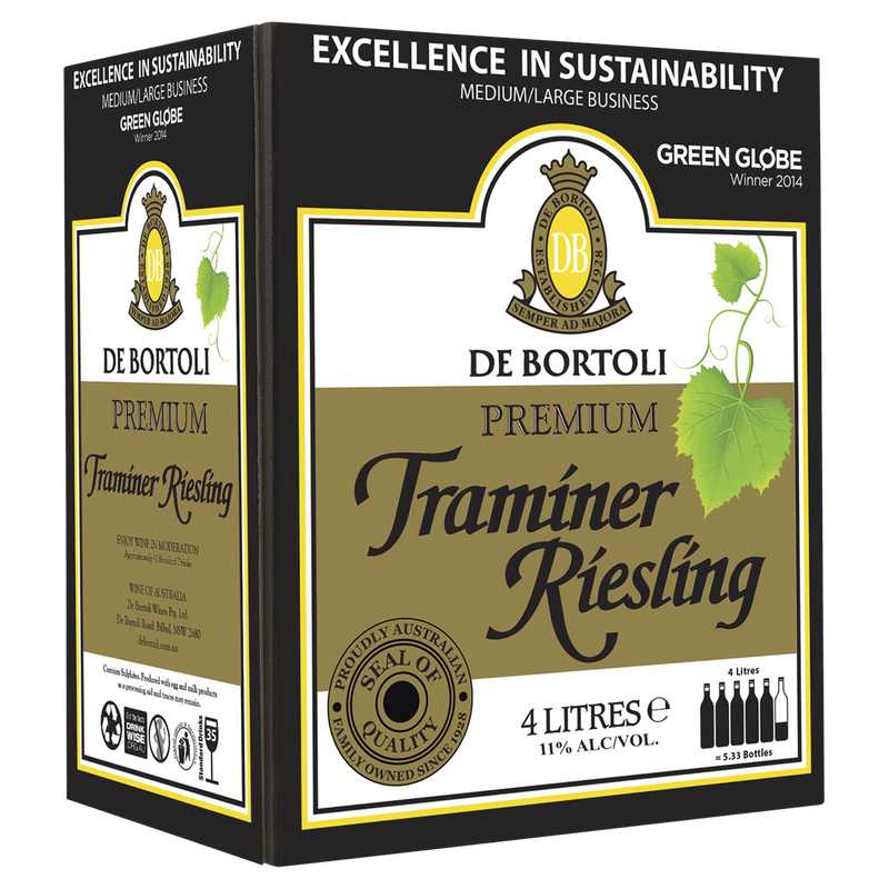 DE BORTOLI TRAMINER RIESLING 4LTR CASK