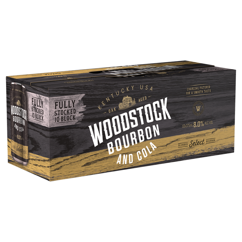 WOODSTOCK & COLA 8% 10 PACK CANS