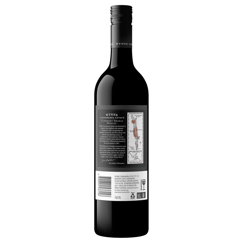 WYNNS COONAWARRA ESTATE THE SIDING CAB SHIRAZ MERLOT