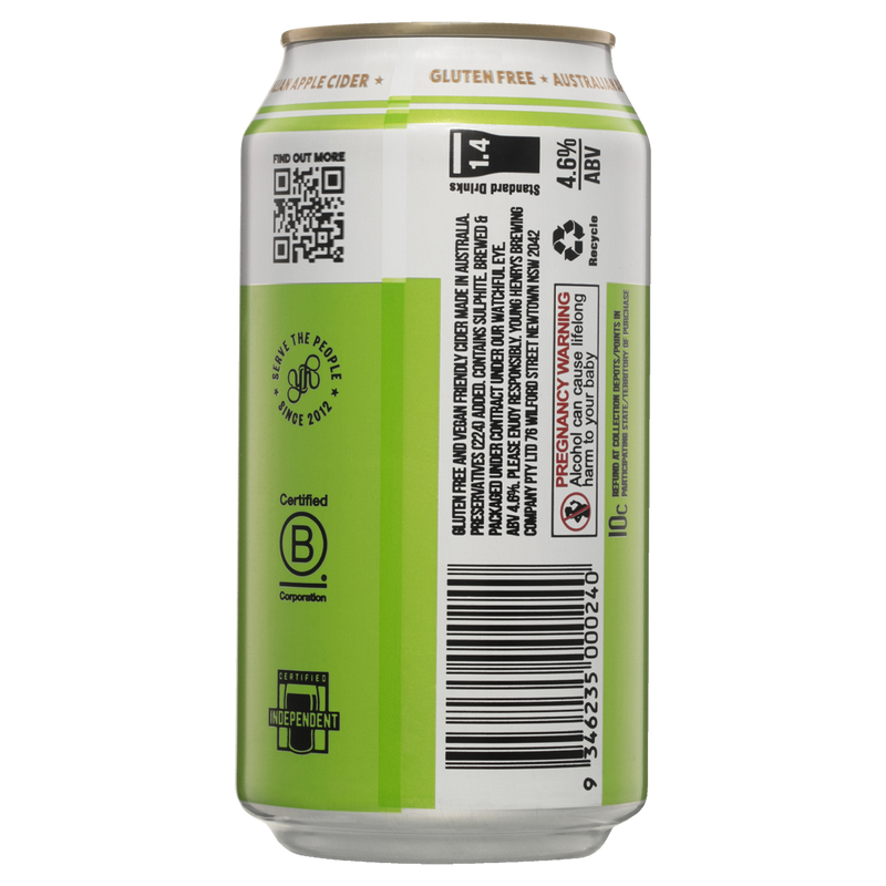 YOUNG HENRYS CIDER CAN
