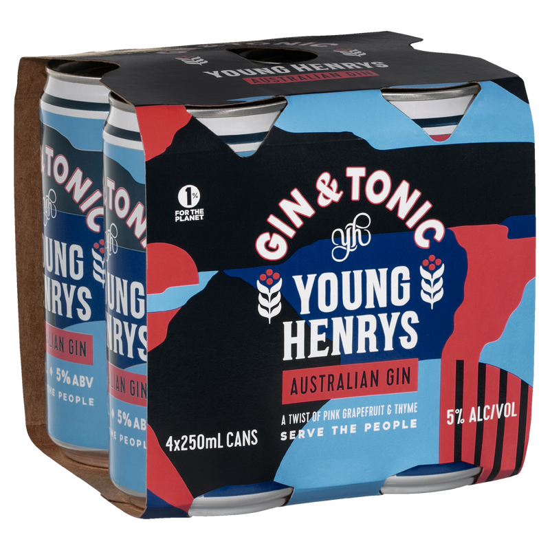YOUNG HENRYS GIN & TONIC CANS