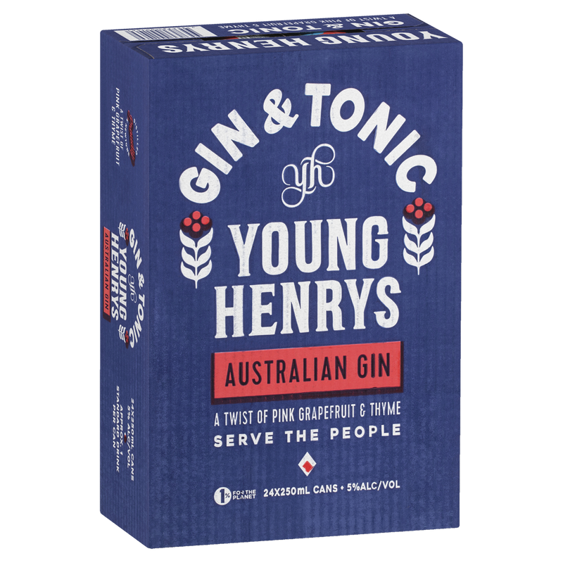 YOUNG HENRYS GIN & TONIC CANS