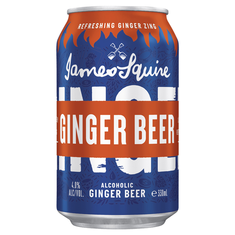 JAMES SQUIRE ALCOHOLIC GINGER BEER CANS
