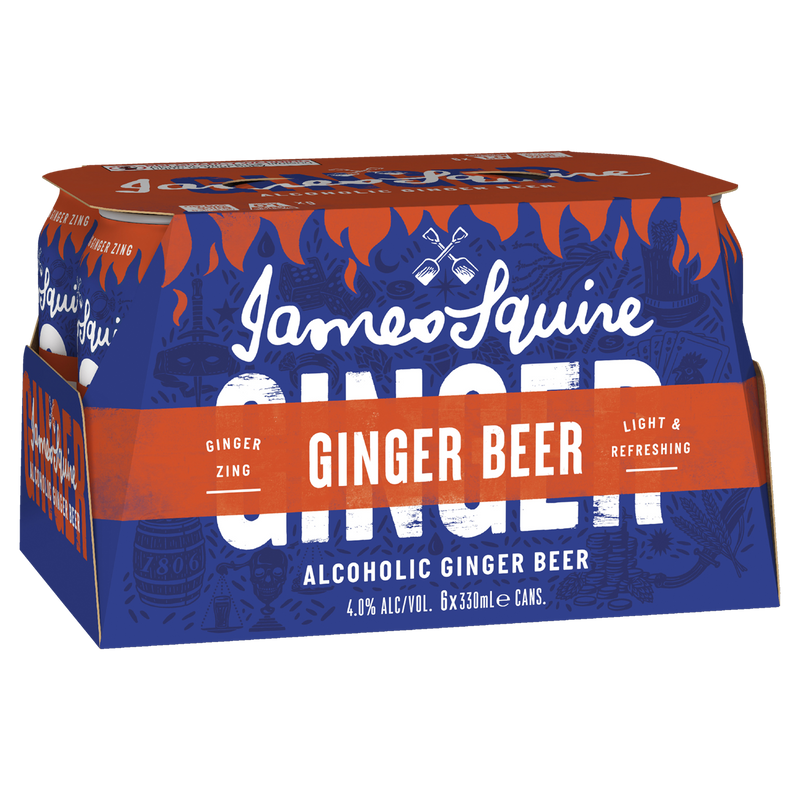JAMES SQUIRE ALCOHOLIC GINGER BEER CANS