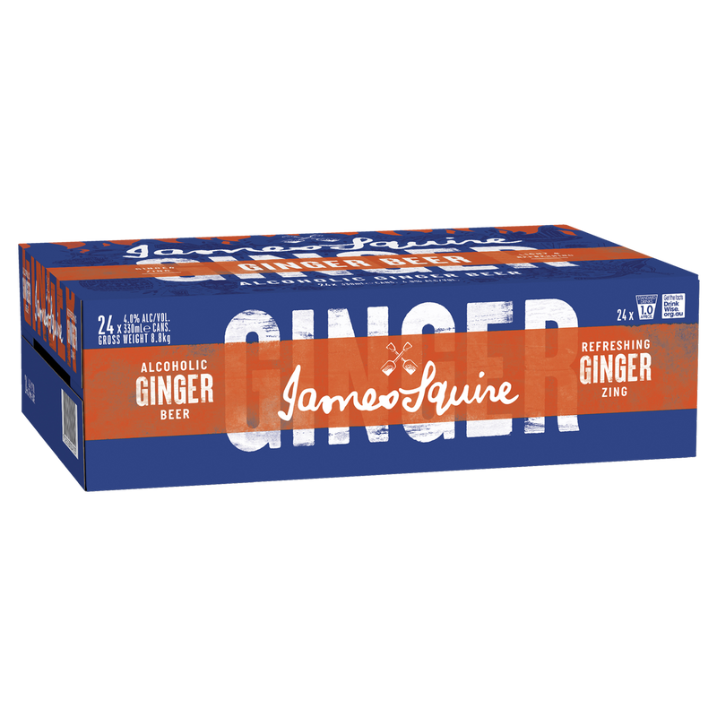 JAMES SQUIRE ALCOHOLIC GINGER BEER CANS