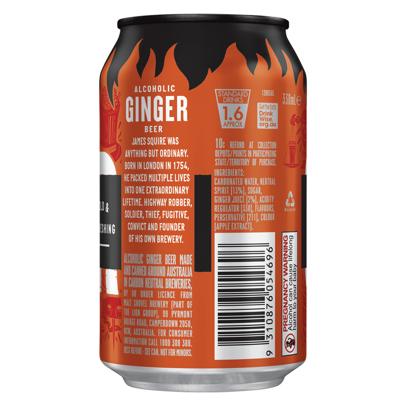 JAMES SQUIRE GINGER BEER 6% CAN