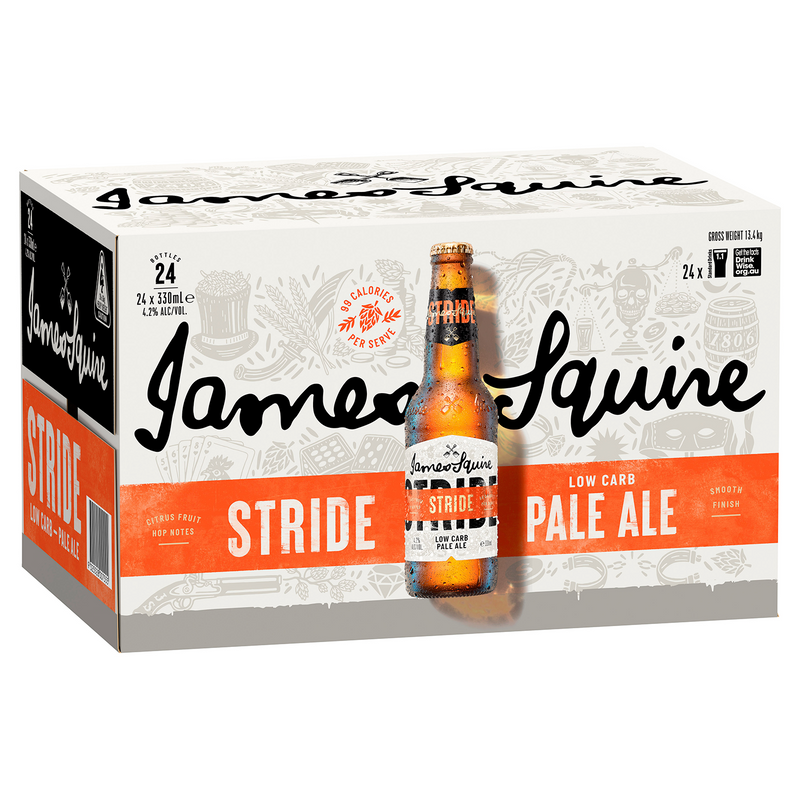 JAMES SQUIRE STRIDE LOW CARB PALE ALE BOTTLES