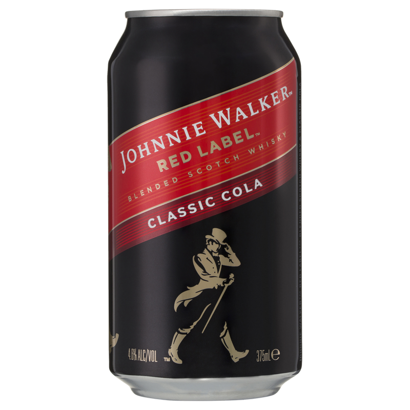 JOHNNIE WALKER RED & COLA RTD CANS