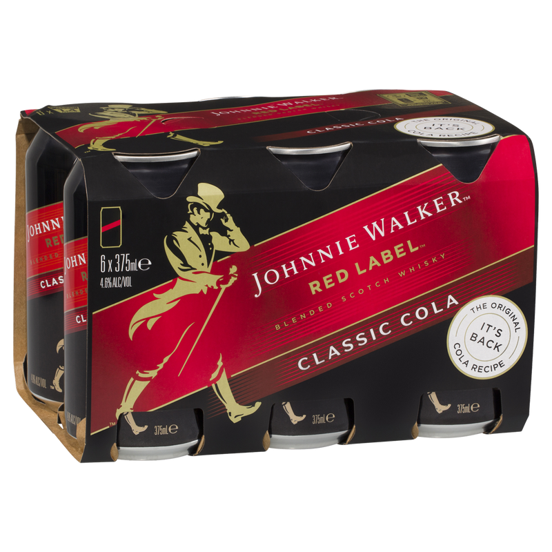 JOHNNIE WALKER RED & COLA RTD CANS