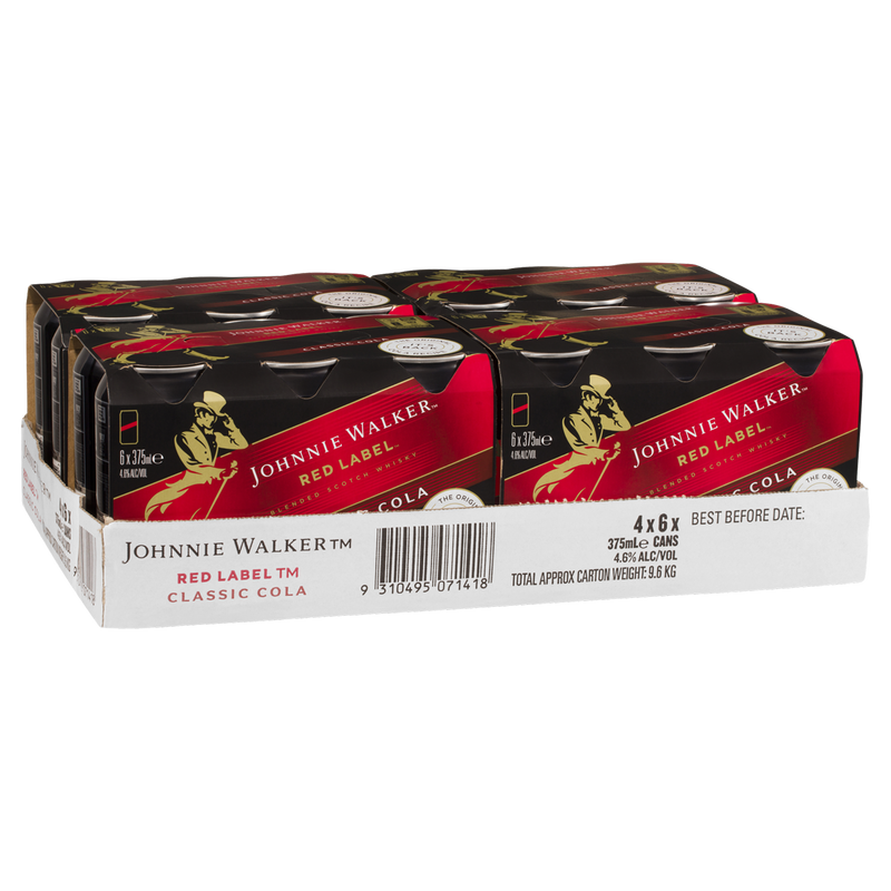 JOHNNIE WALKER RED & COLA RTD CANS