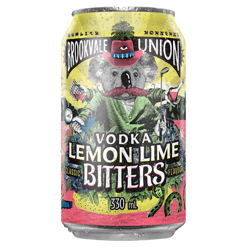 BROOKVALE UNION LEMON LIME BITTERS CANS