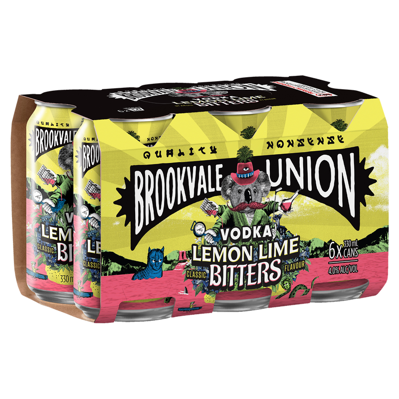 BROOKVALE UNION LEMON LIME BITTERS CANS