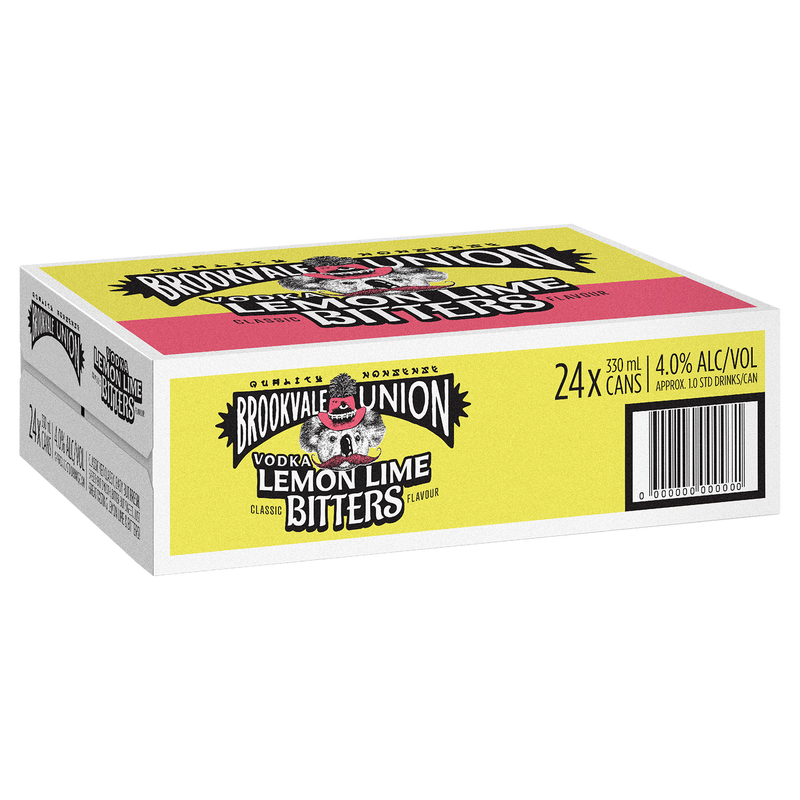 BROOKVALE UNION LEMON LIME BITTERS CANS