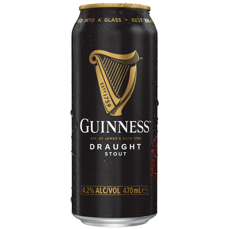 GUINNESS DRAUGHT STOUT 470ML CANS