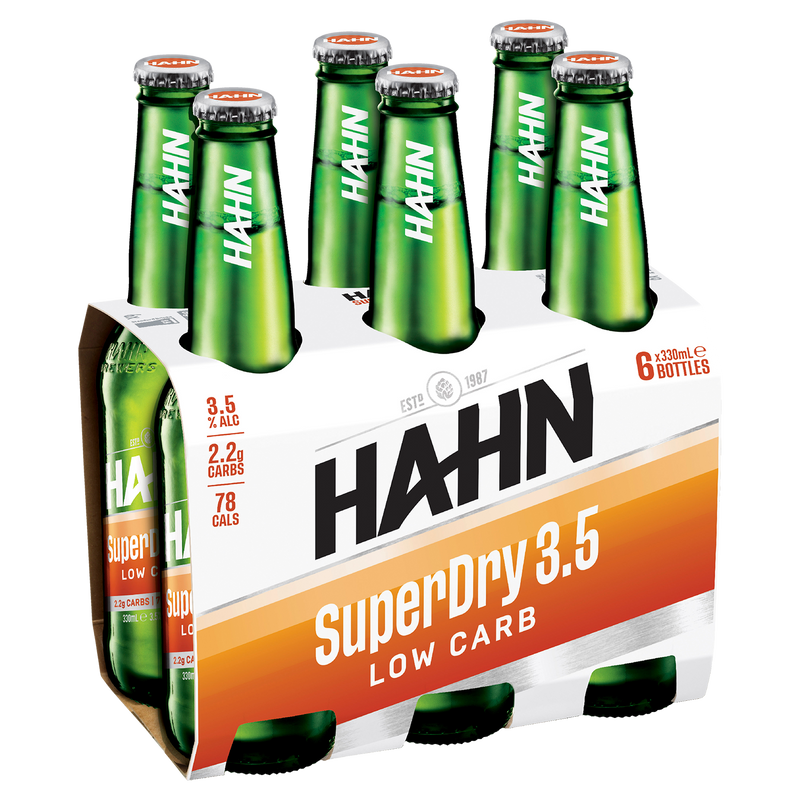 HAHN SUPER DRY 3.5% STUBBIES