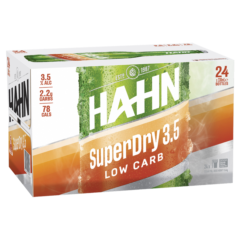 HAHN SUPER DRY 3.5% STUBBIES