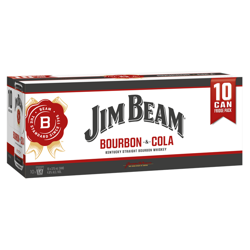 JIM BEAM & COLA 10 PACK CANS