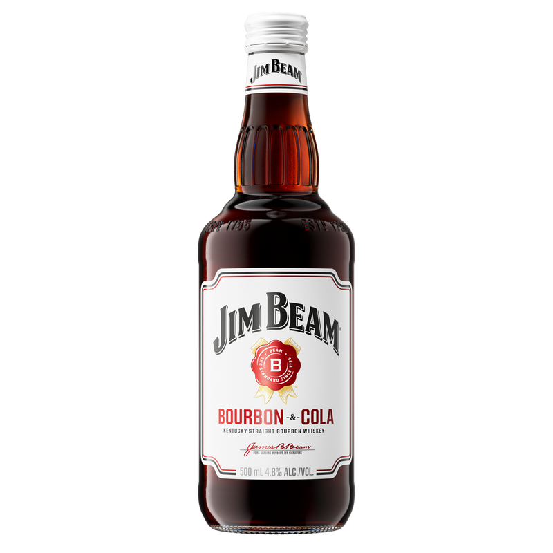 JIM BEAM & COLA 500ML BOTTLES