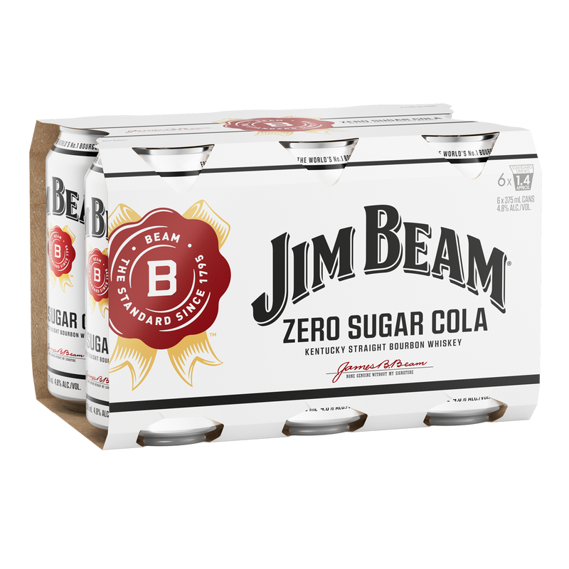 JIM BEAM & COLA ZERO SUGAR CANS