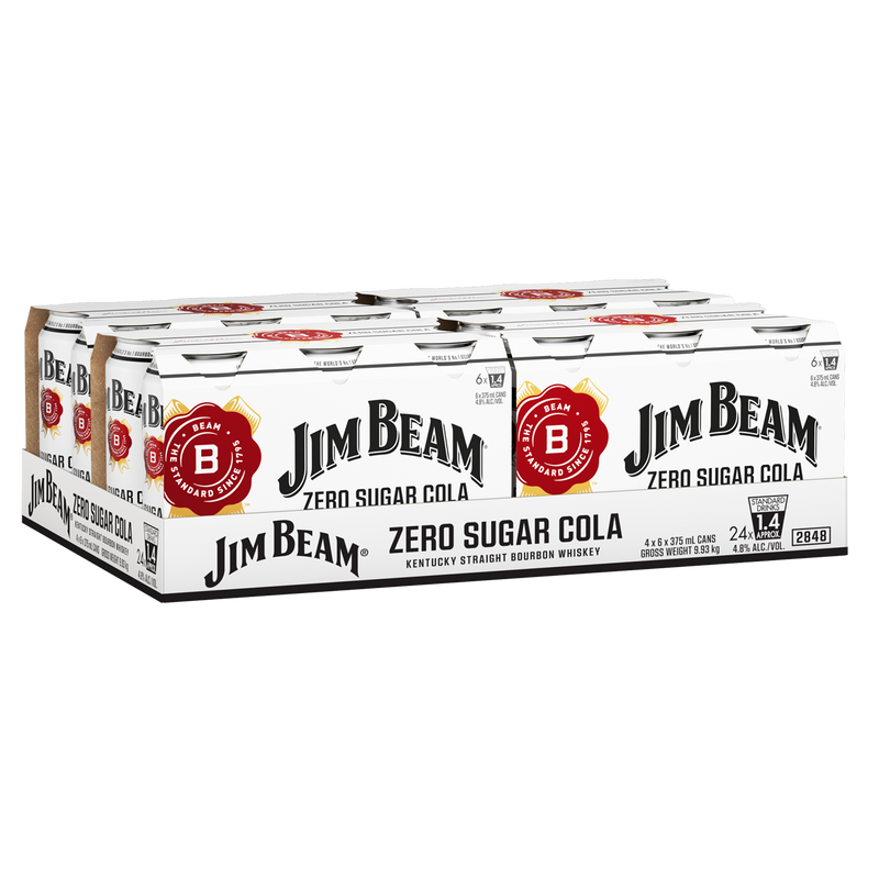 JIM BEAM & COLA ZERO SUGAR CANS